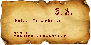 Bodacz Mirandella névjegykártya